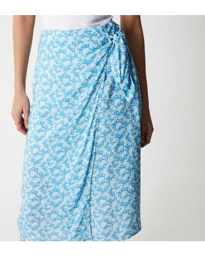 Finery London Florence Midi Skirt - Blue