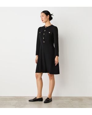Finery London Evie Crepe Short Dress - Black