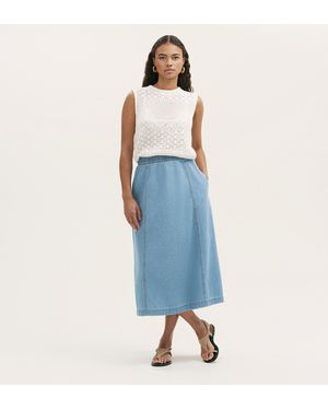 Finery London Winona Denim Skirt - Blue