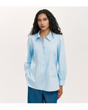 Finery London Mimi Cotton Rich Shirt - Blue