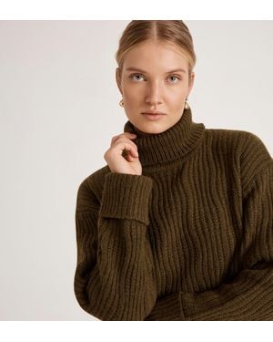 Finery London Albie Roll Neck Jumper - Brown