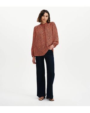 Finery London Keira Crepe Top - Red