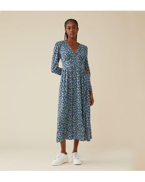 Finery London Carrie Midi Dress - Blue