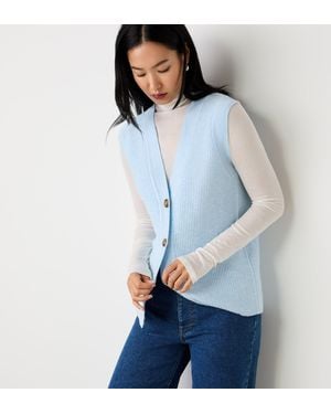 Finery London Winnie Sleeveless Cardigan - Blue