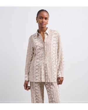 Finery London Millie Linen Blend Shirt - Natural