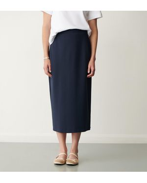 Finery London Ives Ponte Jersey Midi Skirt - Blue