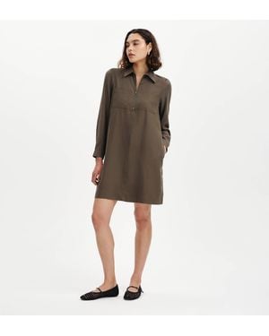 Finery London Enriko Cupro Short Dress - Brown
