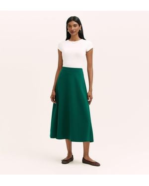 Finery London Ruth Ponte Jersey Midi Skirt - Green
