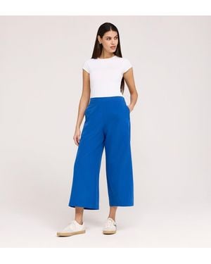 Finery London Simone Wide Leg Trousers - Blue