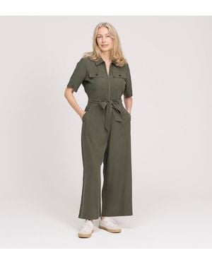 Finery UK Marie Cupro Jumpsuit - Green