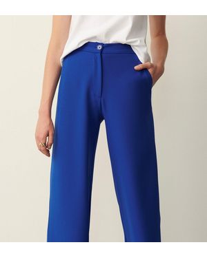 Finery London Kaden Wide Leg Trousers - Blue