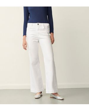 Finery London Gio Wide Leg Jeans - White