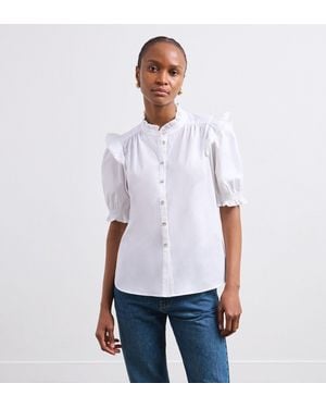 Finery UK Anastasia Cotton Shirt - White