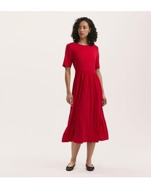 Finery London Kathryn Jersey Midi T-Shirt Dress - Red