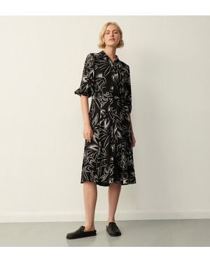 Finery London Amaya Botanica Midi Dress - Black