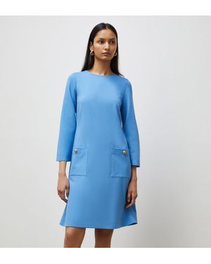 Finery UK Leilani Knee Length Dress - Blue