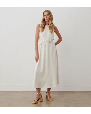 Finery UK Janette Ivory Ponte Jersey Midi Dress - Natural