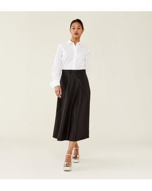 Finery London Naia Taffeta Skirt - White