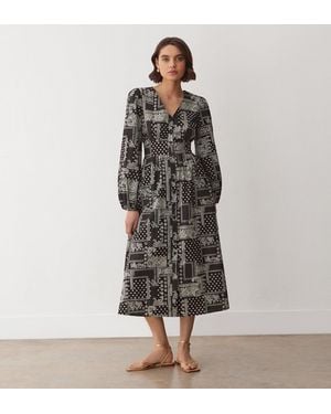 Finery London Eliah Cotton Midi Dress - Multicolour