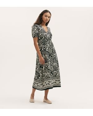 Finery London Katerina Midi Smock Dress - Green