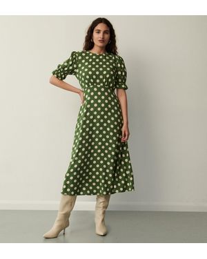 Finery London Mela Midi Dress - Green