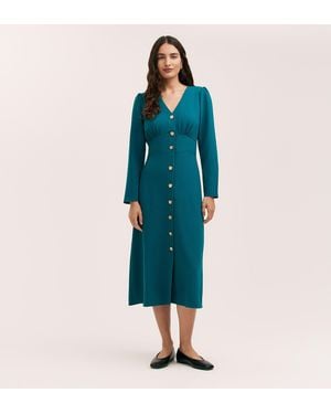 Finery London Caprice Crepe Midi Dress - Blue