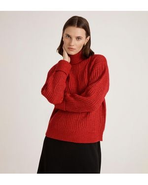 Finery London Albie Roll Neck Jumper - Red