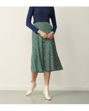 Finery London Jude Dash Midi Skirt - Green