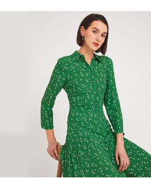 Finery London Liana Midi Dress - Green