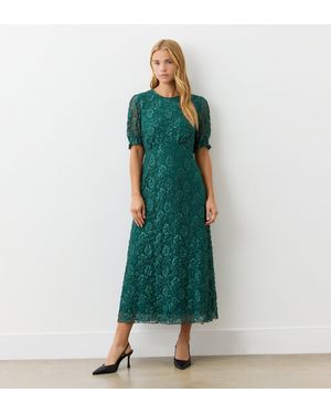 Finery London Mela Lace Midi Dress - Green