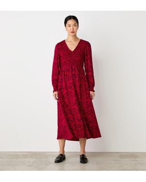 Finery London Tasmin Midi Dress - Red