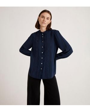 Finery London Flora Crepe Blouse - Blue