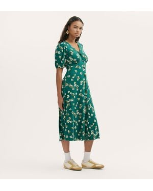 Finery London Milena Jersey Midi Dress - Green