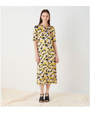 Finery London Libby Printed Satin Dress - Metallic