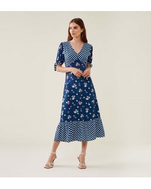 Finery London Jalia Midi Dress - Blue