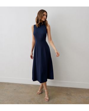 Finery London Pia Ponte Jersey Midi Dress - Blue