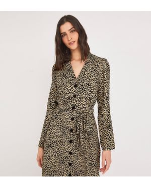 Finery London Willow Midi Dress - Brown