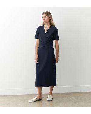 Finery London Olivia Ponte Jersey Midi Dress - Blue