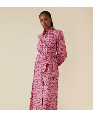 Finery London Agrata Midi Dress - Pink