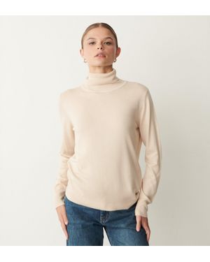 Finery London Leona Roll Neck Jumper - Natural