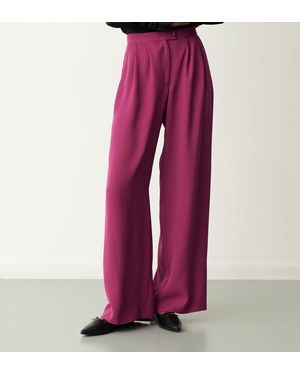 Finery London Jeanne Wide Leg Trousers - Red