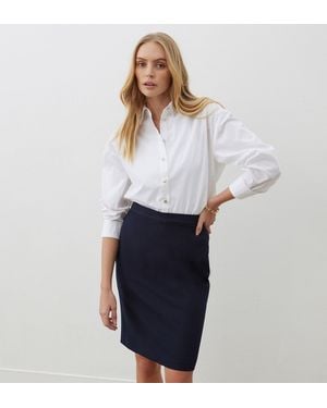 Finery London Bella Knee Length Skirt - White