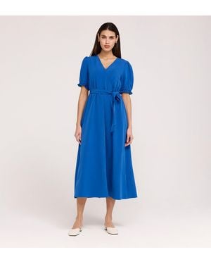Finery London Everleigh Crepe Midi Dress - Blue