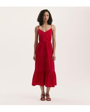 Finery London Emmie Cotton Midi Tiered Dress