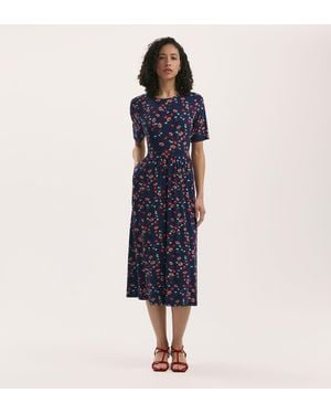 Finery London Kathryn Jersey Midi T-Shirt Dress - Blue