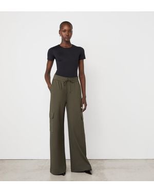 Finery London Deliah Ponte Jersey Cargo High Waisted Trousers - Green