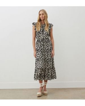 Finery London Hannah Animal Midi Dress - Metallic