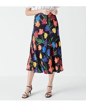 Finery London Ayla Printed Skirt - Blue