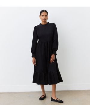Finery London Esme Corduroy Midi Dress - Black