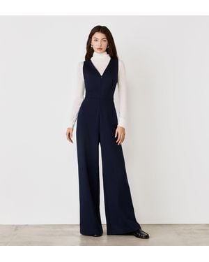Finery London Effie Ponte Jersey Jumpsuit - Blue